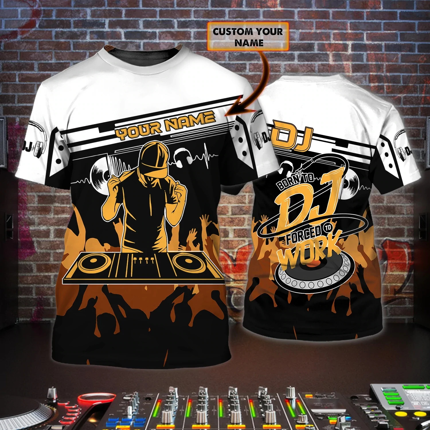 Summer Clothing Name - Newest Summer Men's T-shirt DJ Live