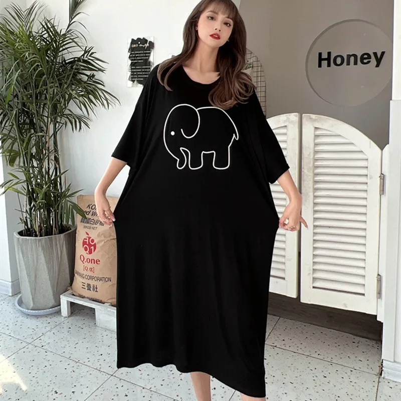 Summer Nights Clothing - Plus Size Summer Cartoon Elephant Printed
