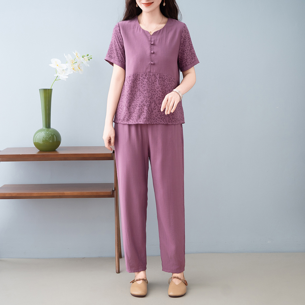 Summer Clothing For 60 Year Old Woman - Middle-Aged And Elderly Women's Loose-Fit Short
