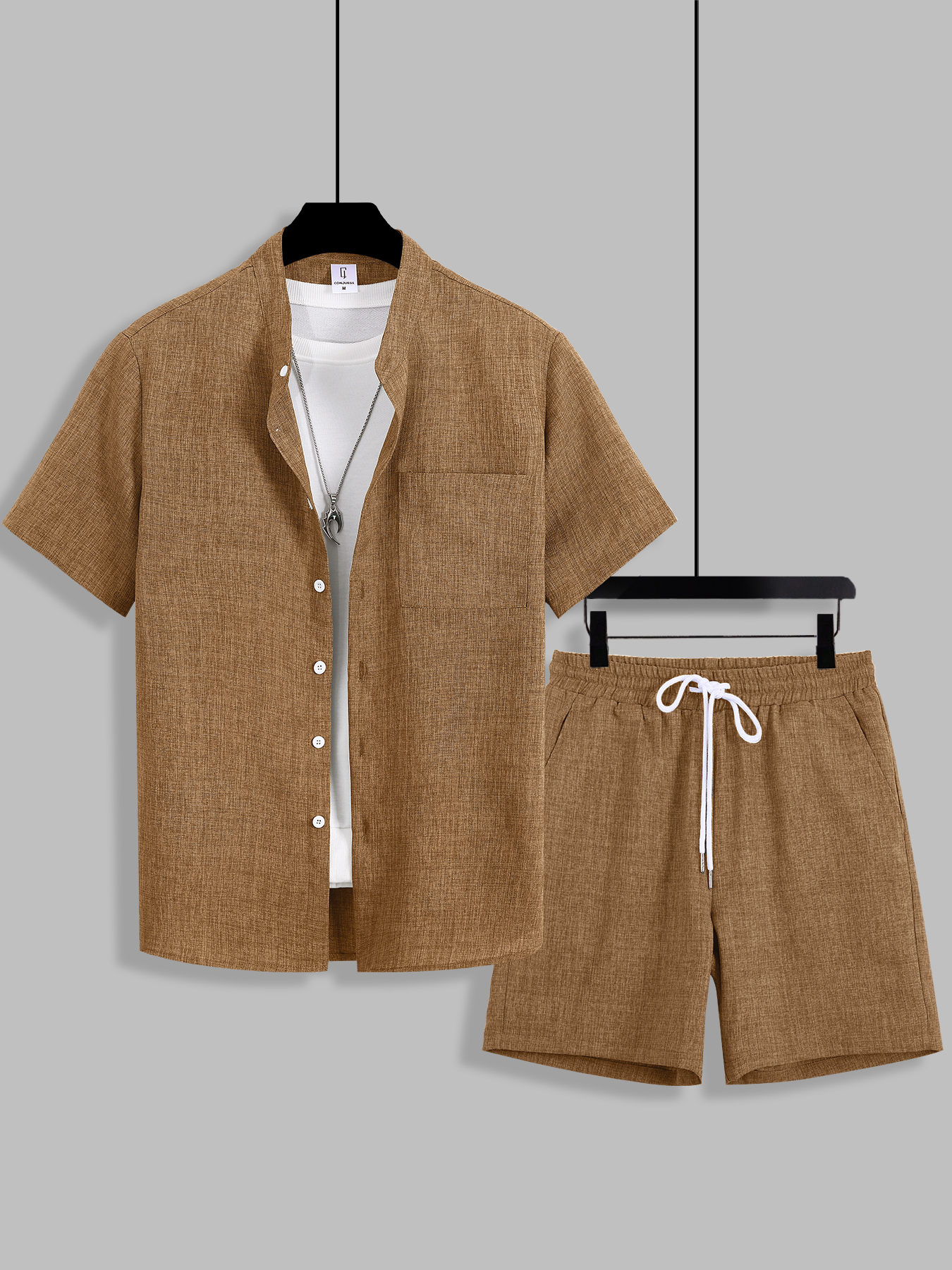 Summer Cloth - Summer Men's Cotton Linen Texture Stand