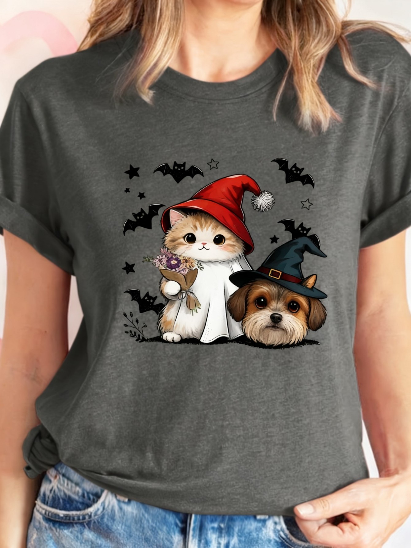 Summer Dog Clothing - Plus size women's short sleeve T-shirt