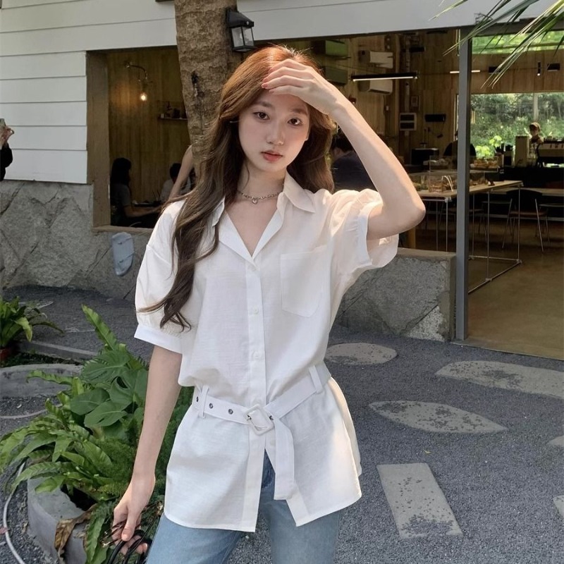 Summer Clothing Young Women - Women Clothing Summer Korean Fashion Button