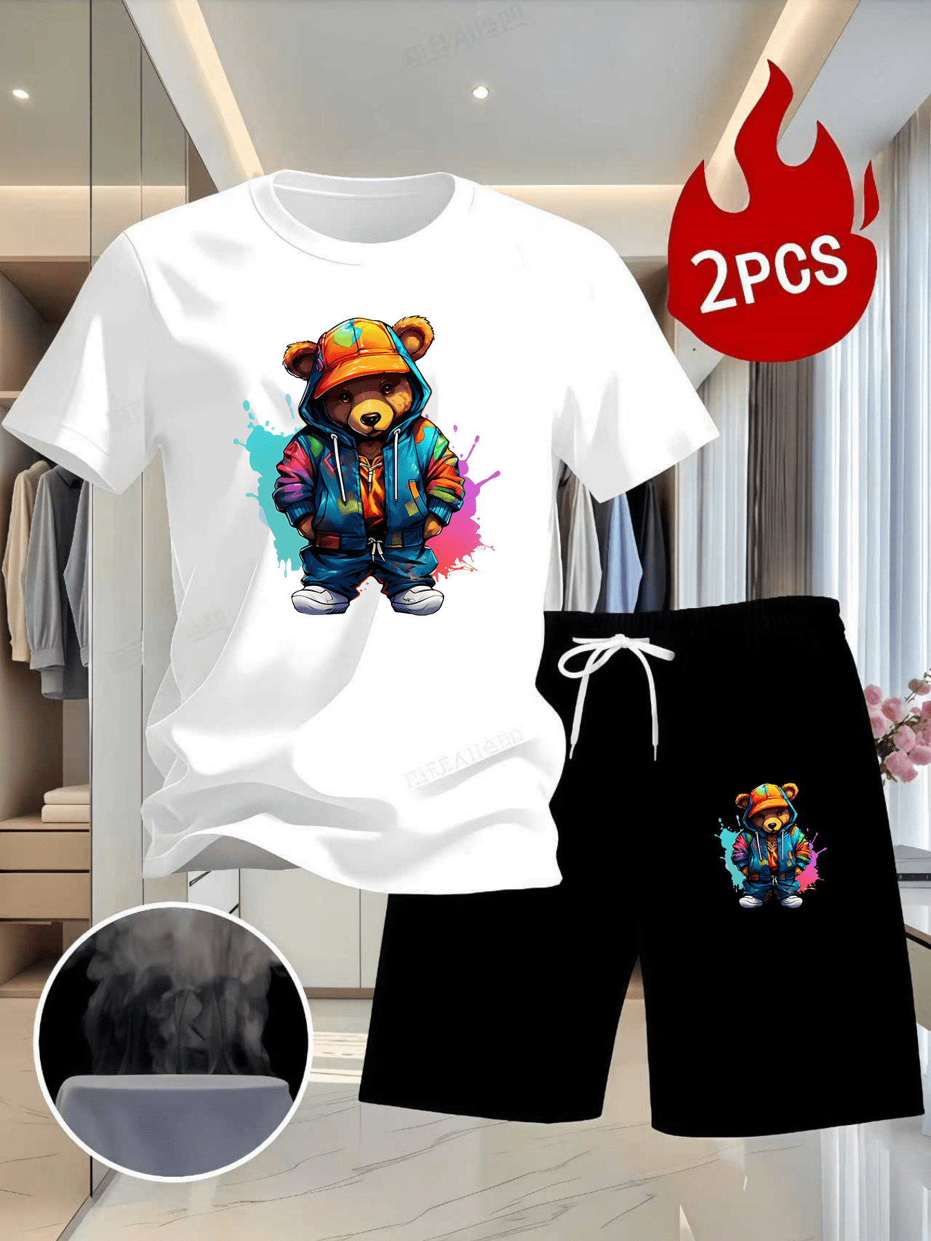 Summer Outdoor Clothing - Men Summer 2Pcs High Street Tracksuit