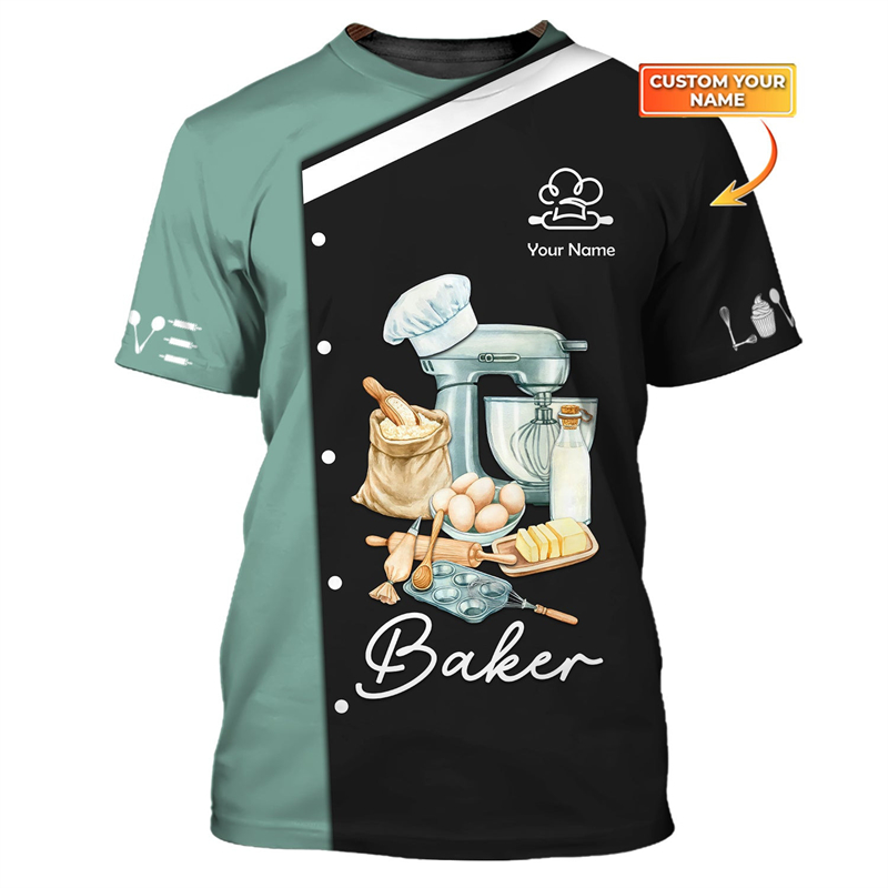 Summer Clothing Name - Custom Name Baker Graphic T Shirts