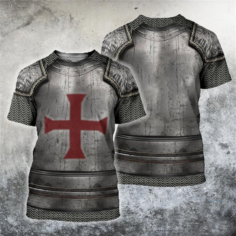 Summer Knights Clothing - Templar Knight Graphic Vintage T-Shirt The