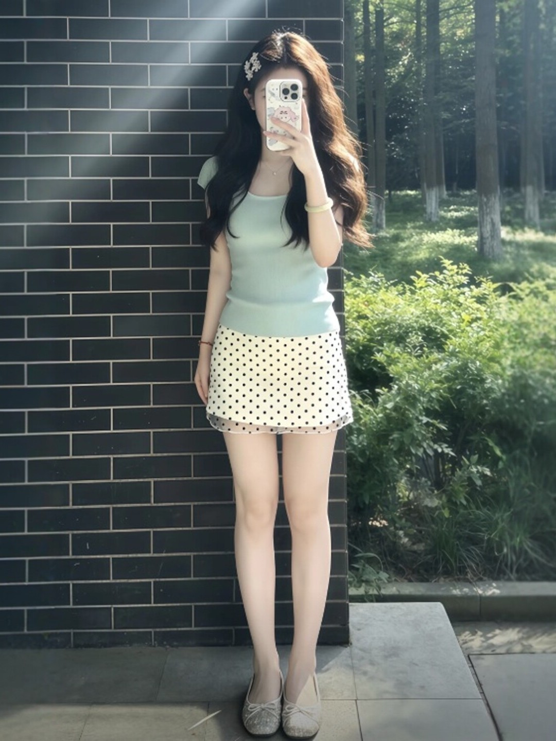 Summer Clothing Young Women - Summer Polka Dot Halter Neck Short