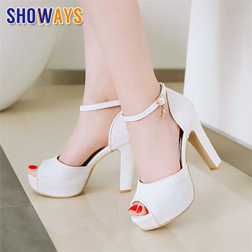 Summer Cloth - White Wedding Party Women Platform Sandals