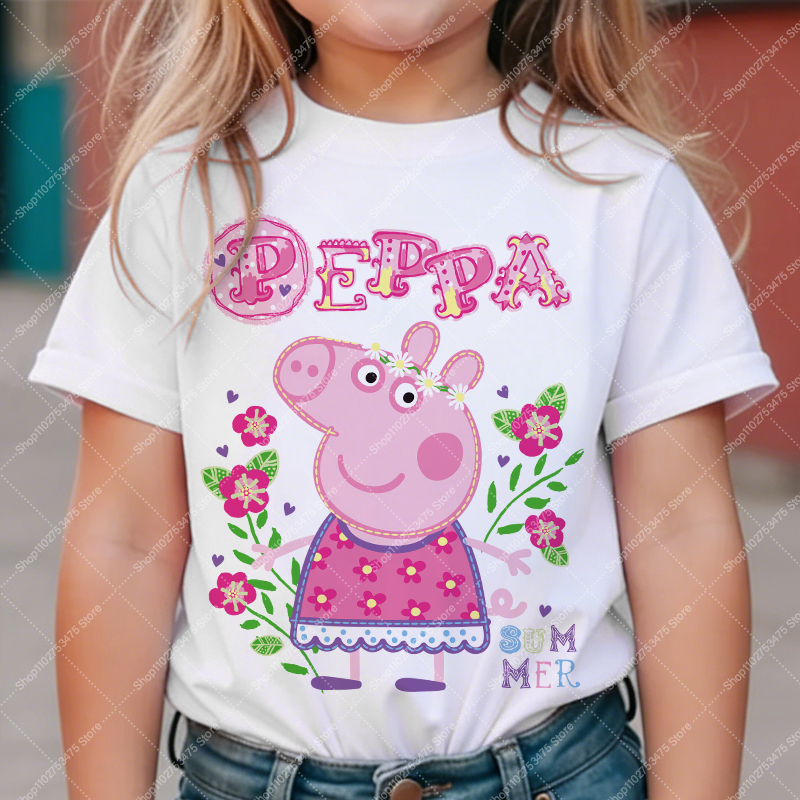 Summer Clothing Cartoon - Kids Girl Cute Cotton T-shirt Summer
