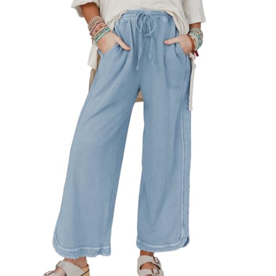 Palazzo Pant Wide - Hixiaohe Women's Casual Wide Leg Sweatpants