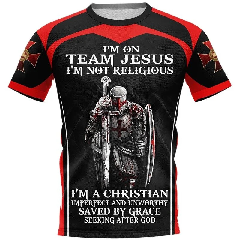 Summer Knights Clothing - 3D Cool Knights Templar Printed T