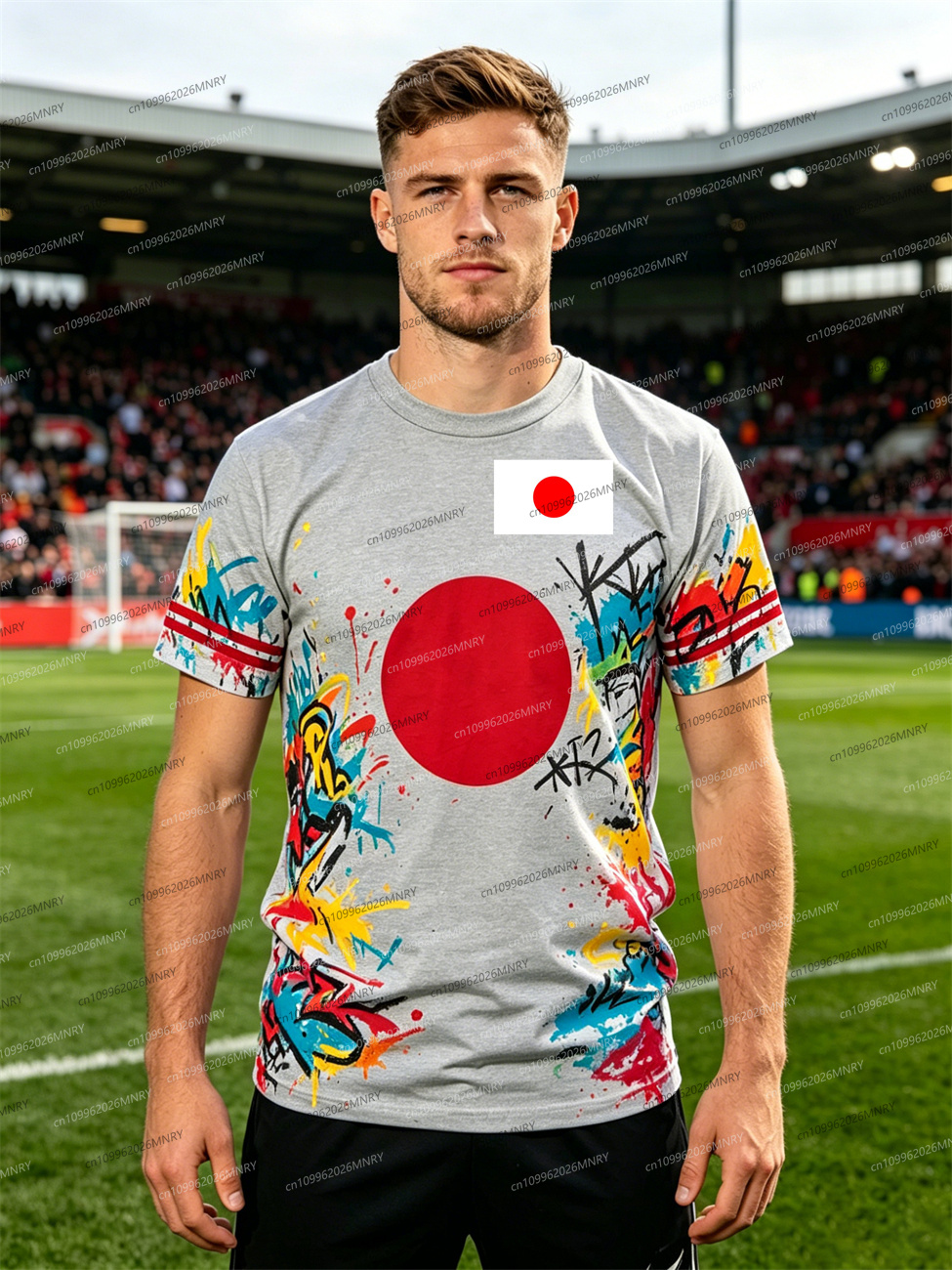 Summer Clothing Japan - Fan Jersey Cheer up! Japan Flag