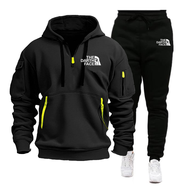 Summer Clothing Trends - Men's hooded sports shirt set featuring