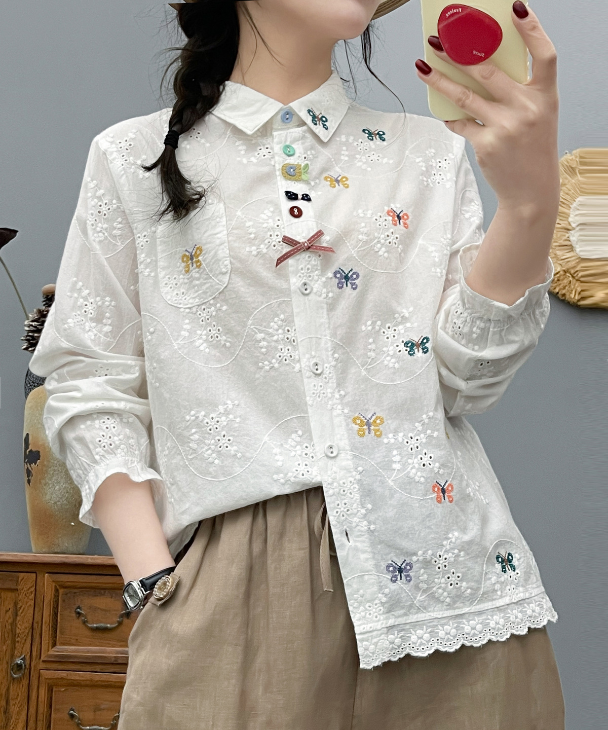 Summer Clothing Japan - Women's Bohemian Blouse Ethnic Style Retro
