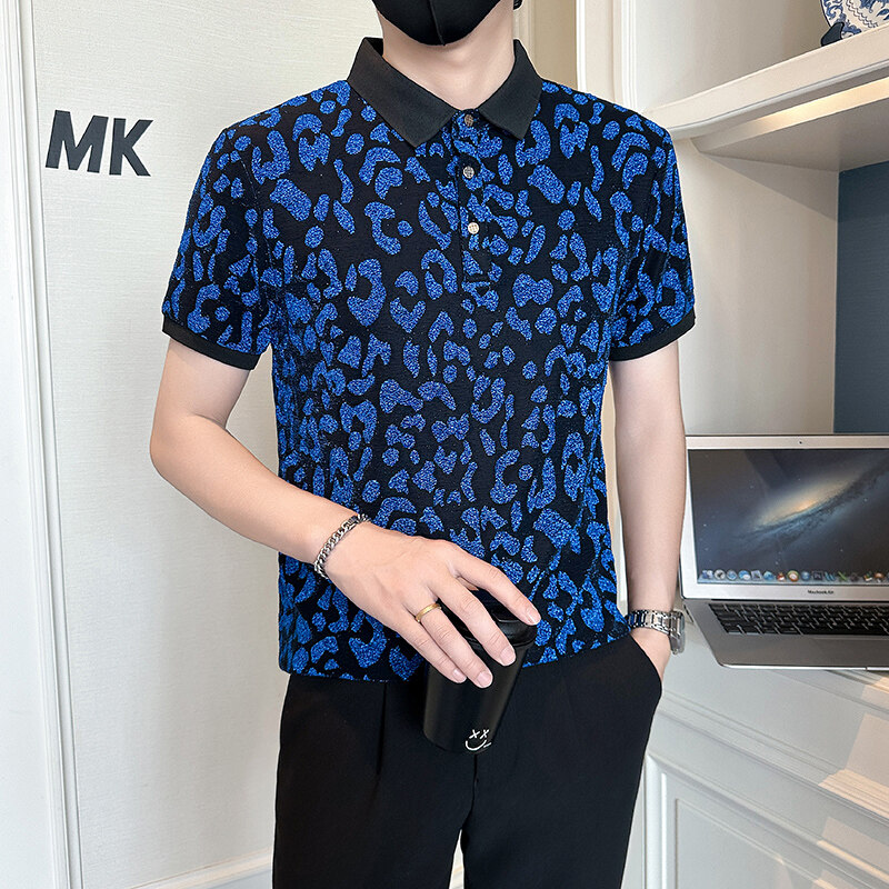 Summer Nights Clothing - New Summer Sequins Leopard Polo T