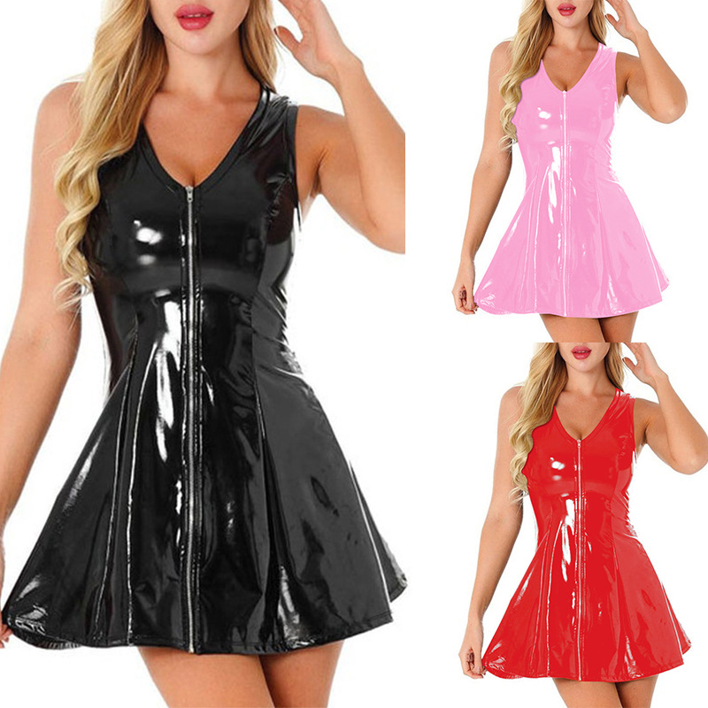 Summer Nights Clothing - Elegant Fashion PU Leather Straps Mini
