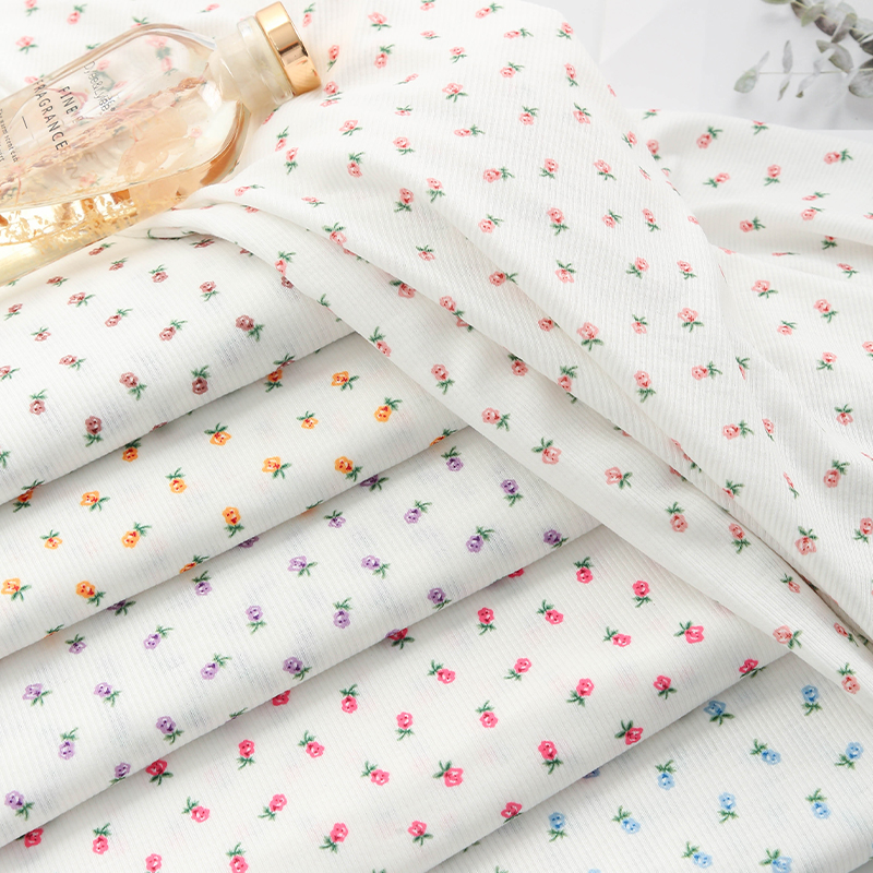 Summer Clothing Material - 45x140cm Elastic 2X2 Knitted Rib Fabric
