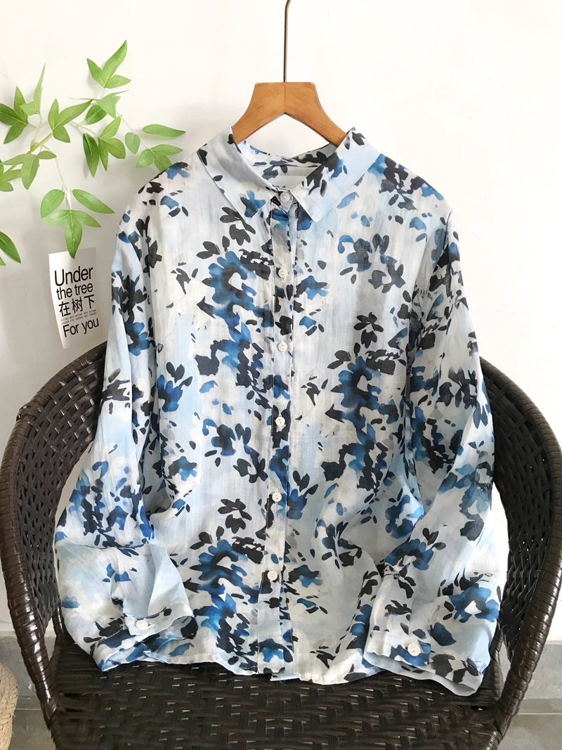 Summer Clothing Japan - 100% ramie linen shirts long sleeve