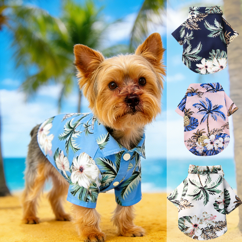 Summer Dog Clothing - Hawaiian Style Pet Dog Clothe Summer