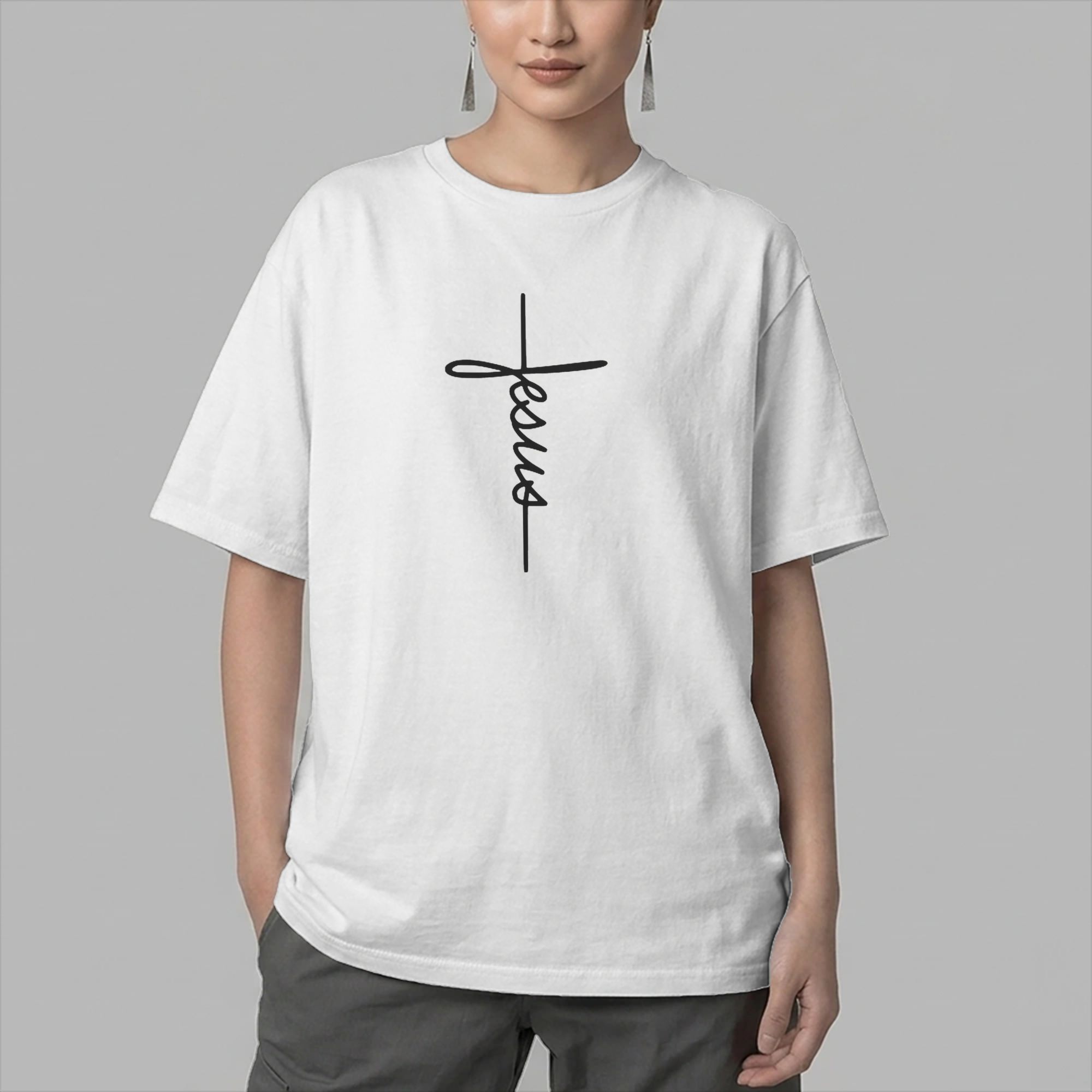 Men T-Shirts Jesus Name as a C - Summer Clothing Name avaliação e preço