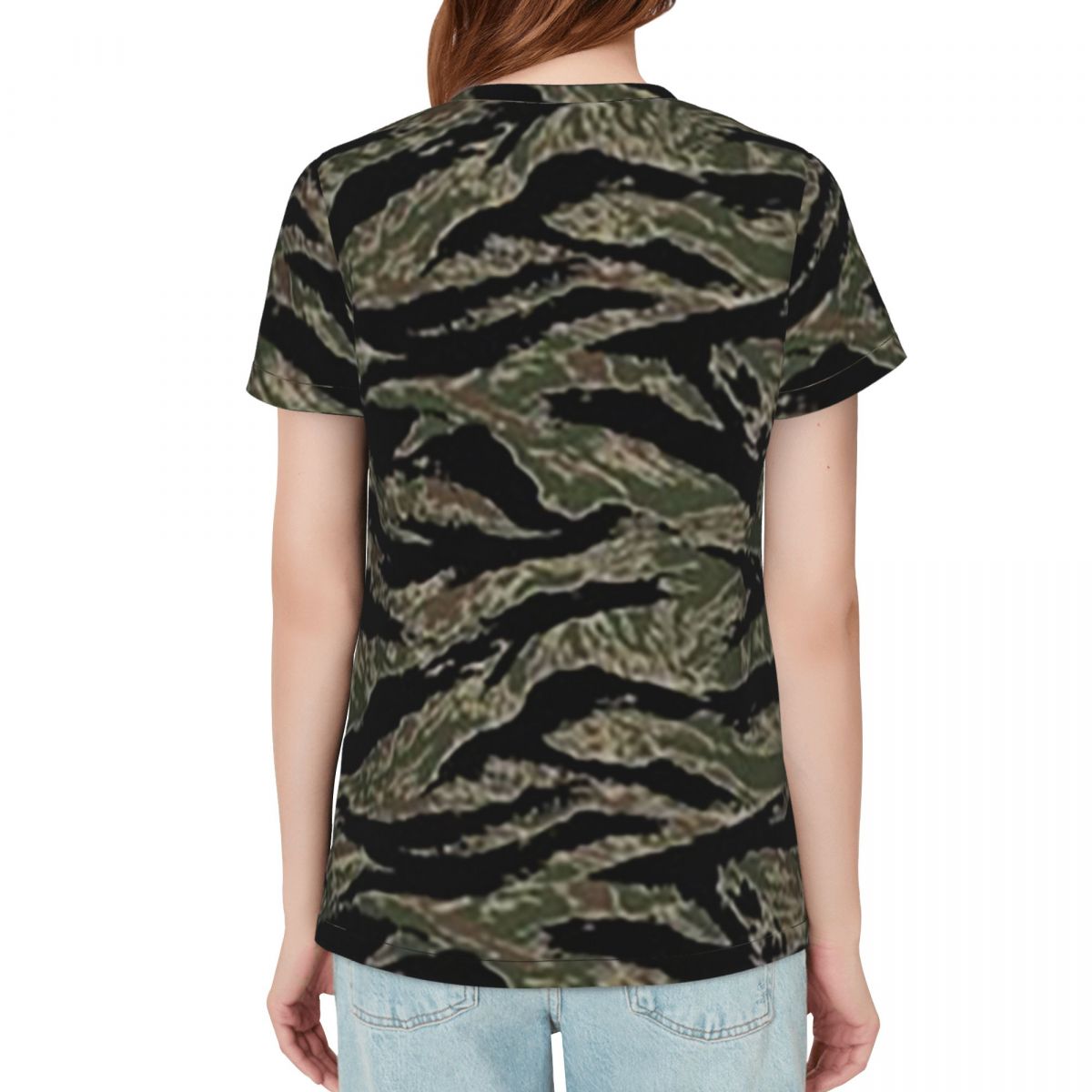 Tiger Stripe Camouflage Milita - Summer Clothing For 60 Year Old Woman avaliação e preço