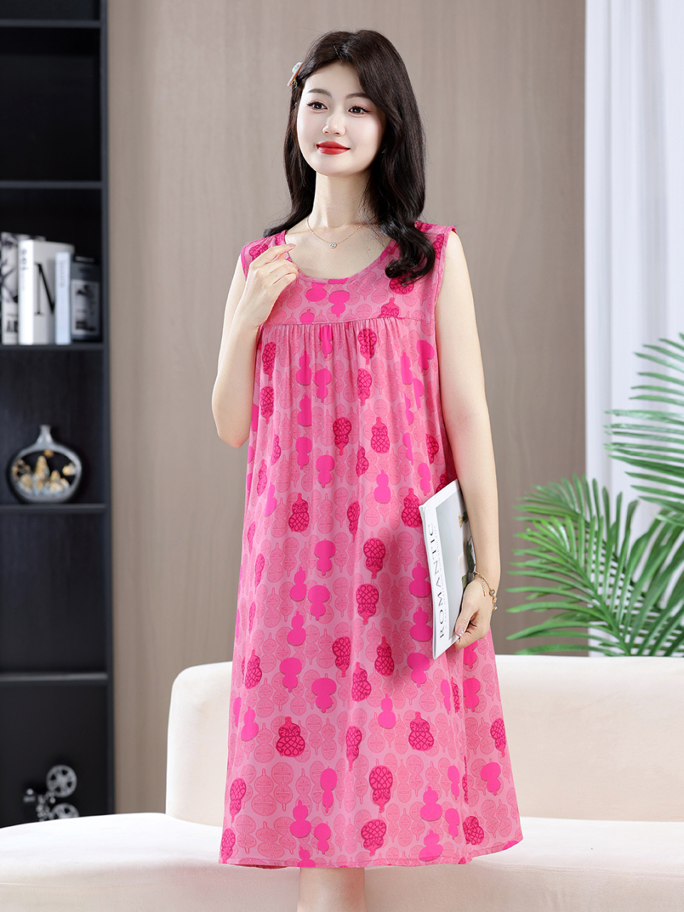 Ladies Cotton Silk Sleeveless  - Summer Clothing For 60 Year Old Woman avaliação e preço