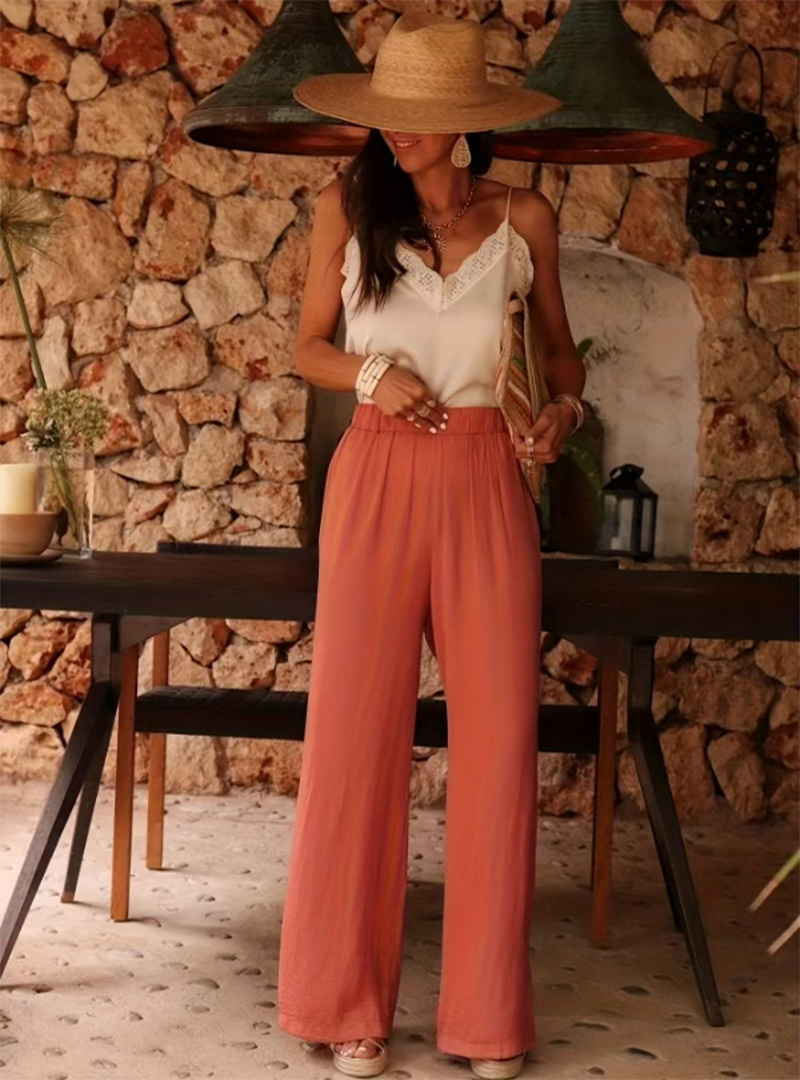 Women's High Waist Paperbag Wa - Palazzo Pant Wide avaliação e preço