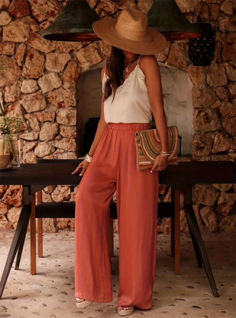 Women's High Waist Paperbag Wa - Palazzo Pant Wide avaliação e preço