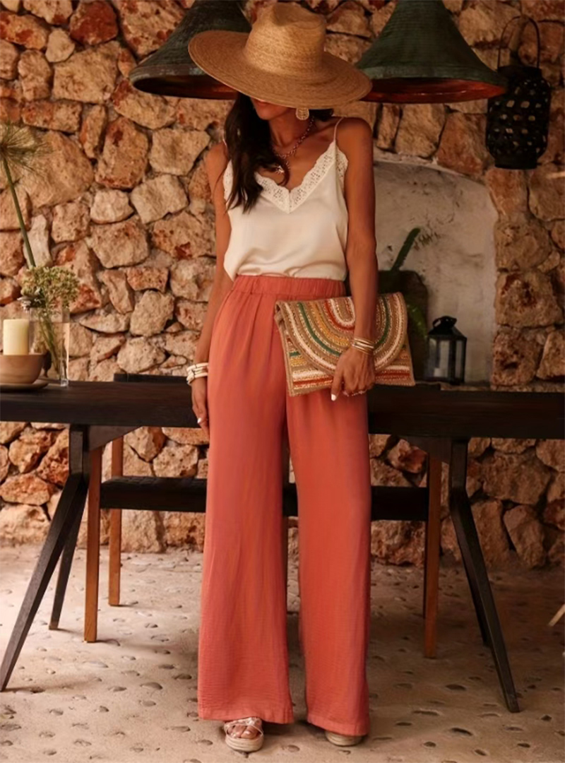 Women's High Waist Paperbag Wa - Palazzo Pant Wide avaliação e preço