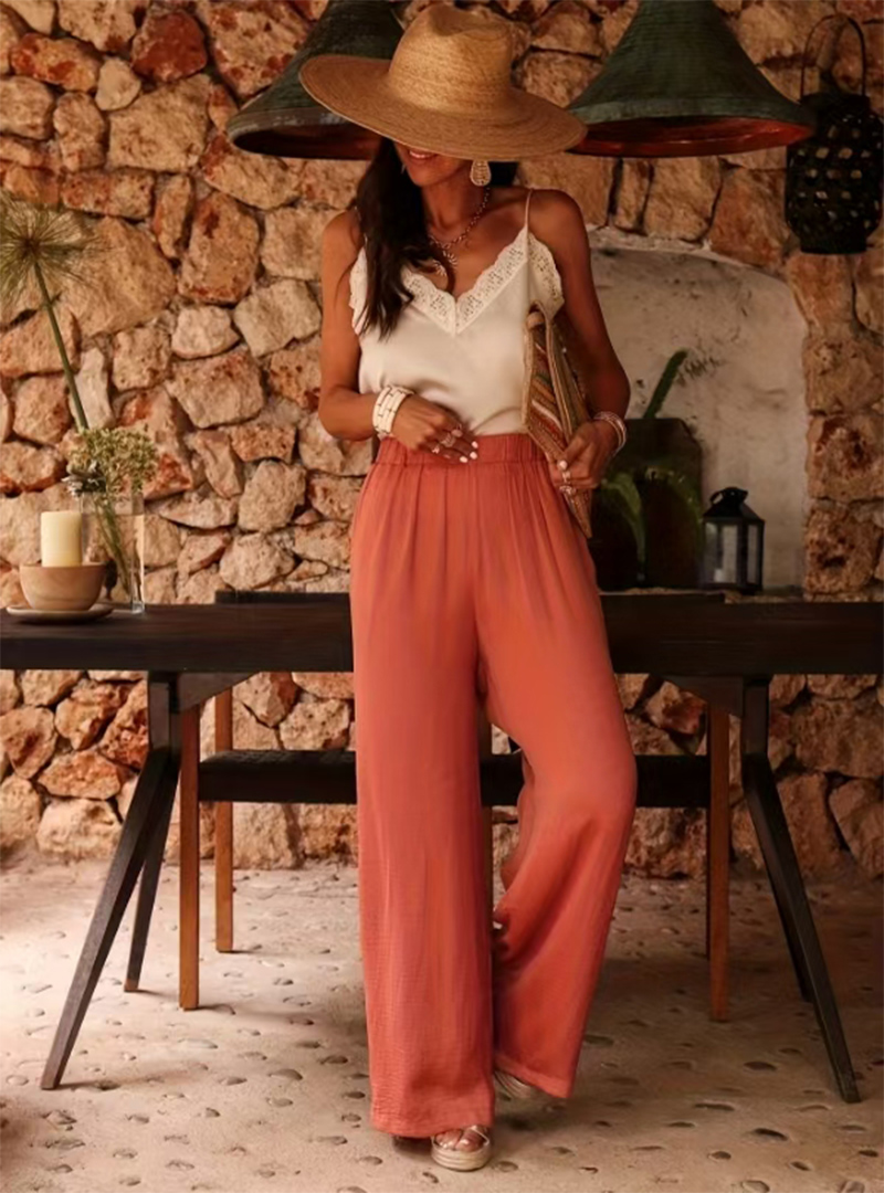 Women's High Waist Paperbag Wa - Palazzo Pant Wide avaliação e preço