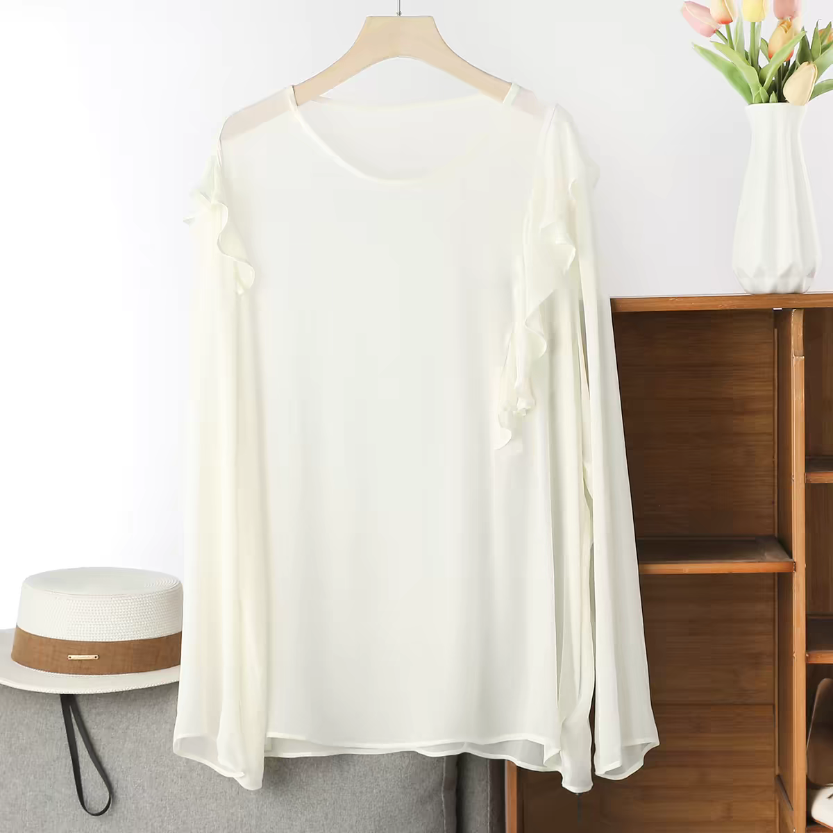 French Elegant Long Sleeve Ruf - Summer Clothing Styles For Women avaliação e preço