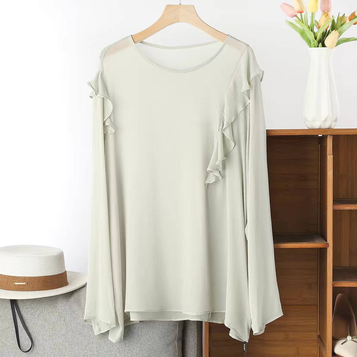 French Elegant Long Sleeve Ruf - Summer Clothing Styles For Women avaliação e preço