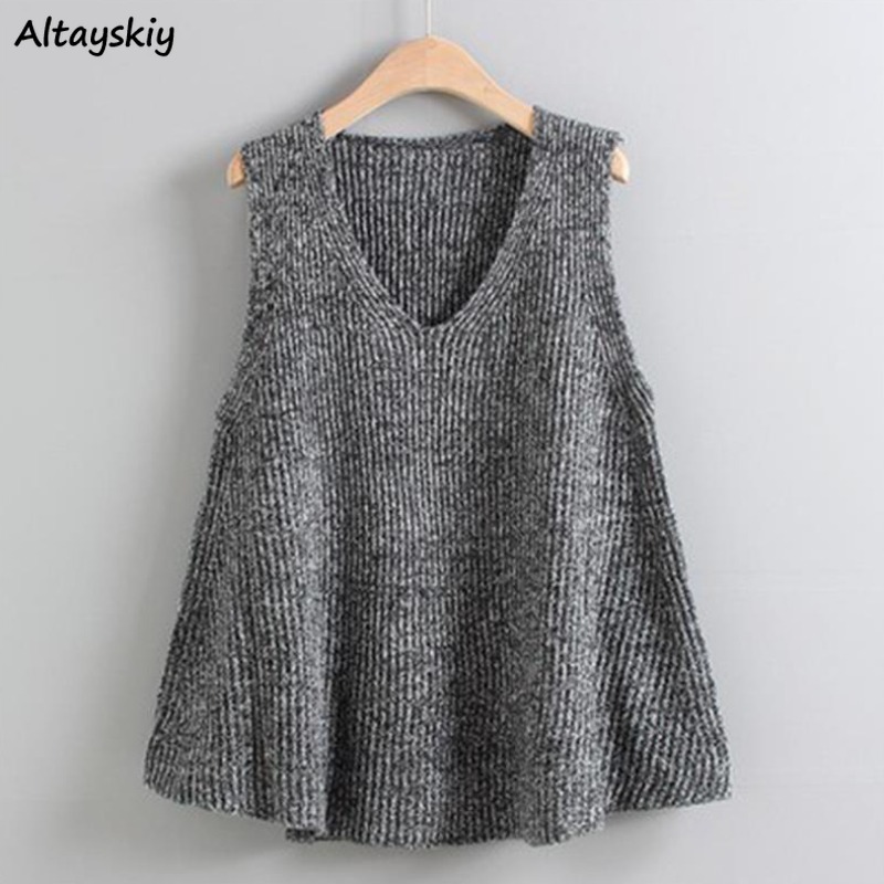 Loose Sweater Vest for Women F - Summer Clothing Young Women avaliação e preço