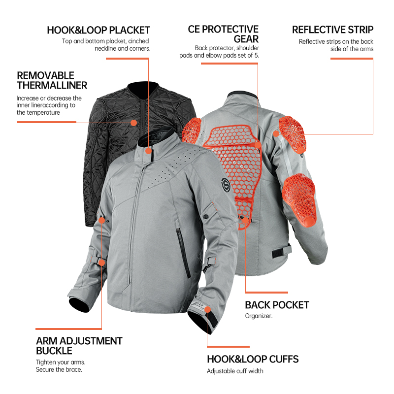 SFK Grey Motorcycle Riding Clo - Summer Knights Clothing avaliação e preço