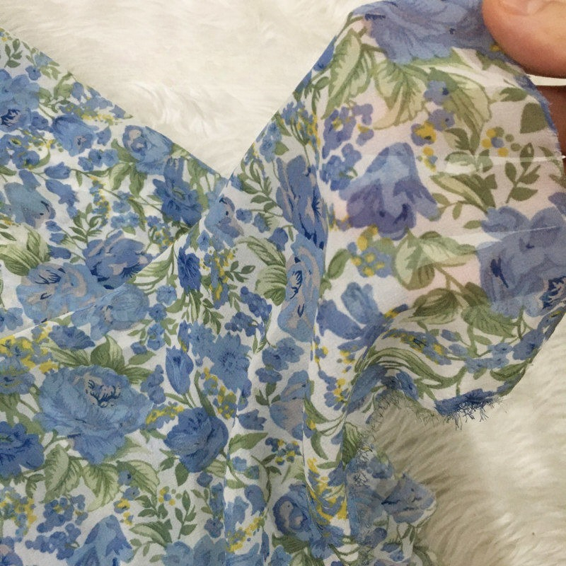 2/3m Floral Print Chiffon Fabr - Summer Clothing Material avaliação e preço