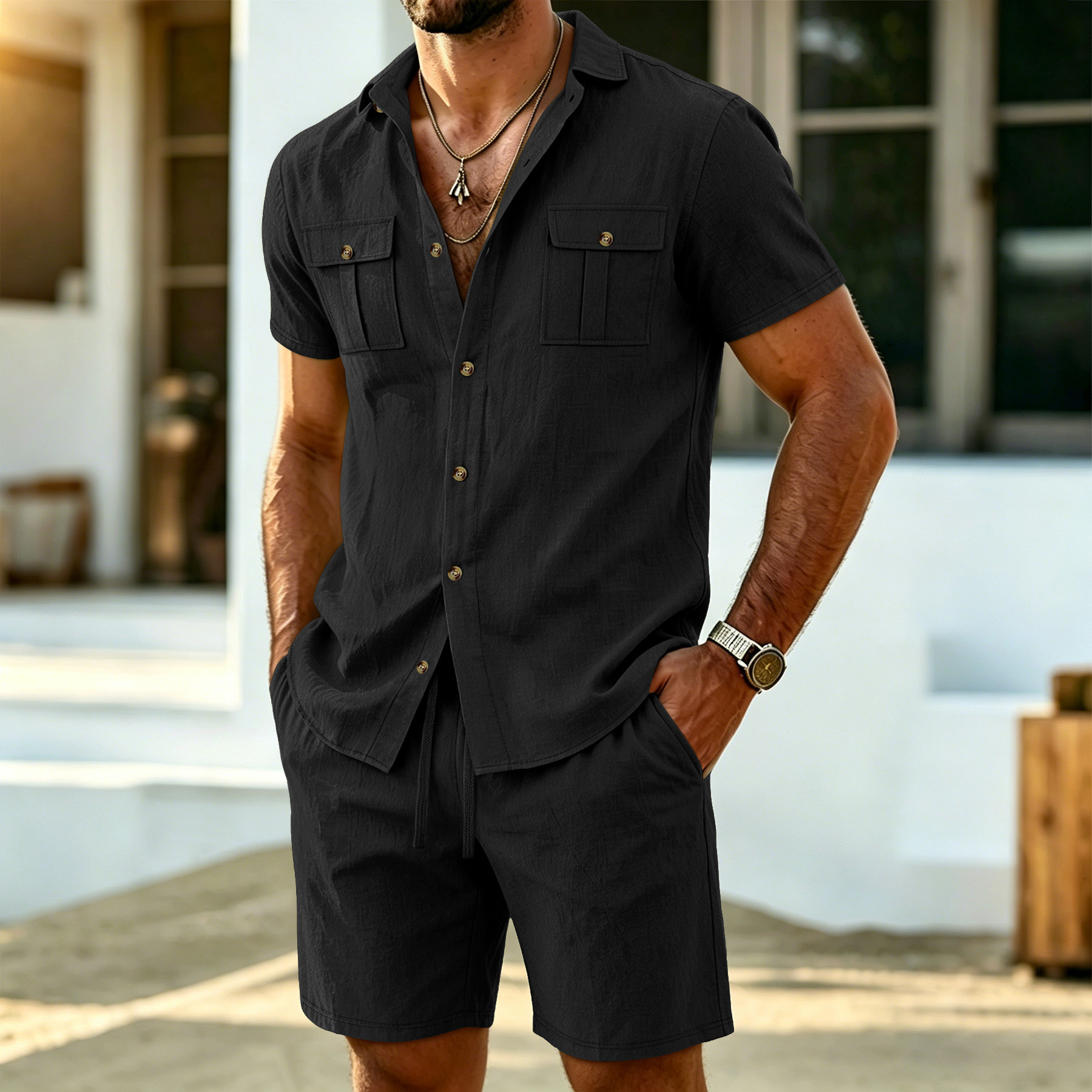 New summer men's linen outdoor - Summer Outdoor Clothing avaliação e preço