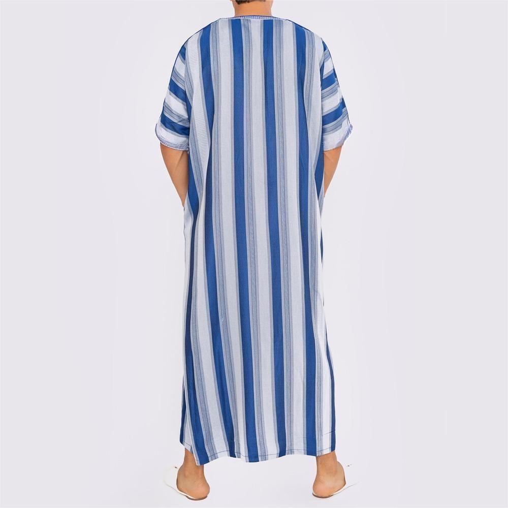 Men's Short Sleeve Long Robe L - Summer Clothing Material avaliação e preço