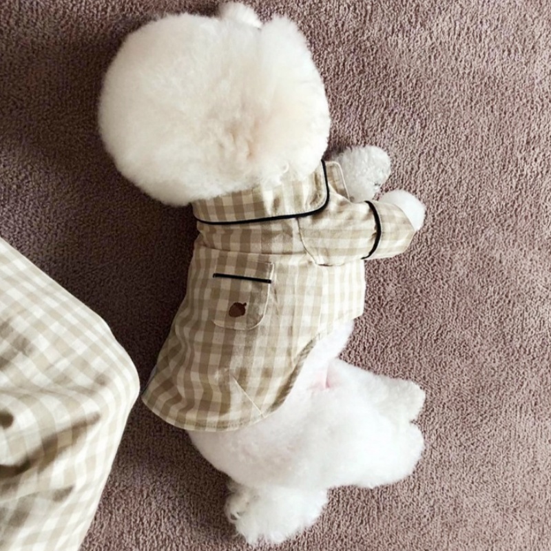 Cute Plaid Dog Shirt Summer Pe - Summer Dog Clothing avaliação e preço