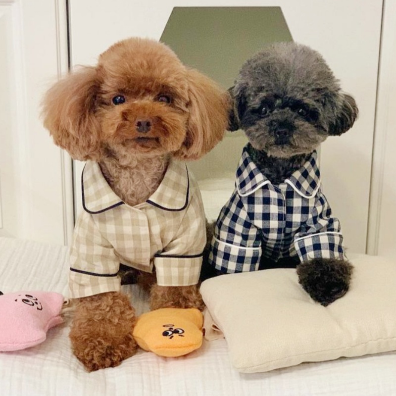 Cute Plaid Dog Shirt Summer Pe - Summer Dog Clothing avaliação e preço