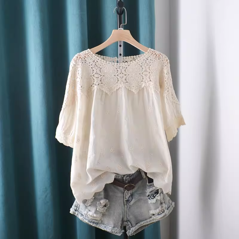 2026 Hollow Out Lace Patchwork - Summer Clothing Japan avaliação e preço