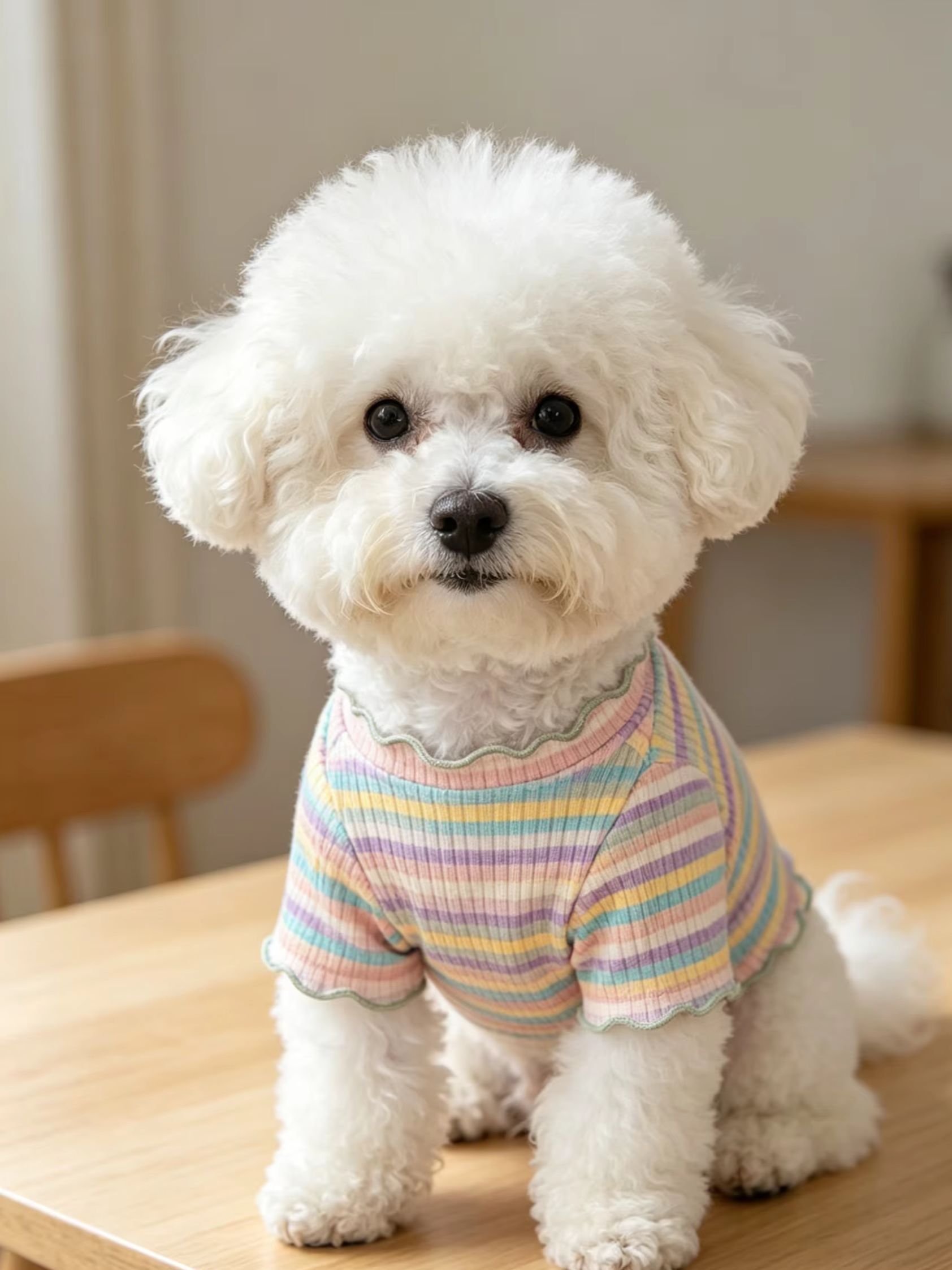 1PC Wide Elastic Stripes Pet D - Summer Dog Clothing avaliação e preço