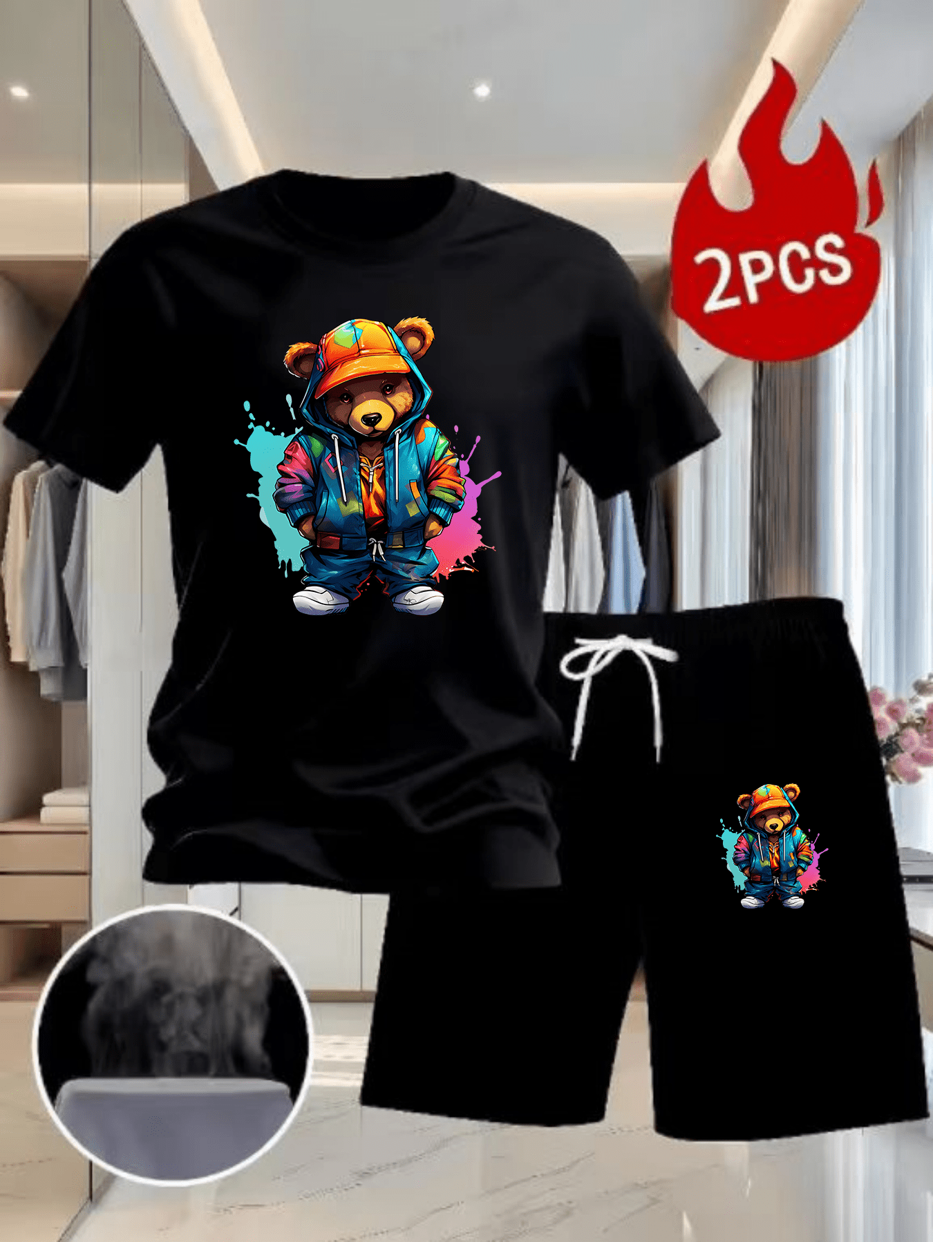 Men Summer 2Pcs High Street Tr - Summer Outdoor Clothing avaliação e preço