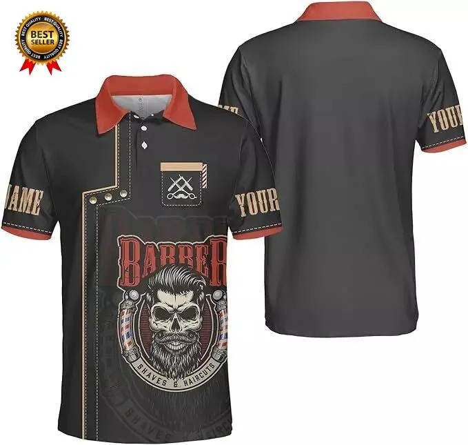 2025 Barber Short Sleeve Polo  - Summer Clothing Name avaliação e preço