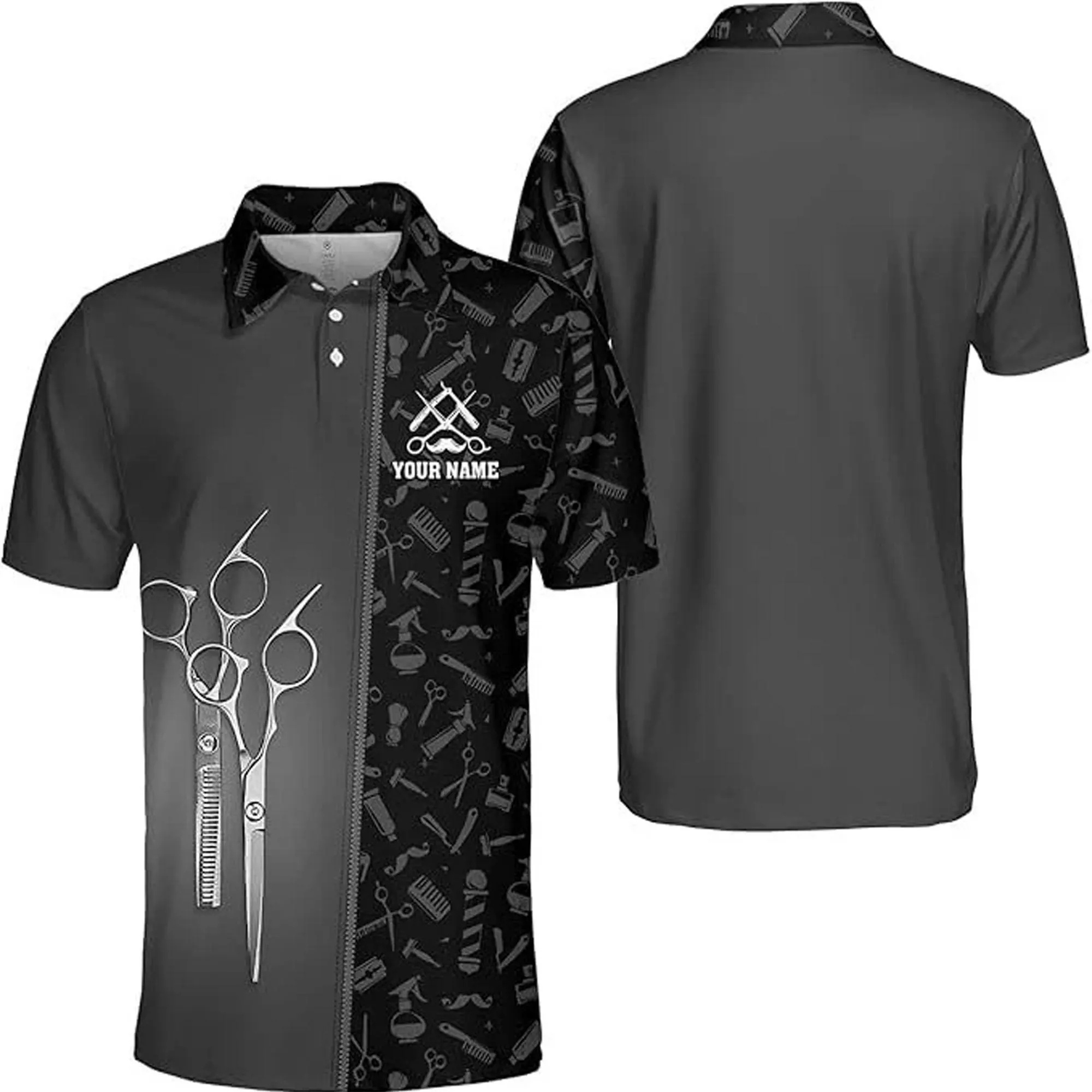 2025 Barber Short Sleeve Polo  - Summer Clothing Name avaliação e preço