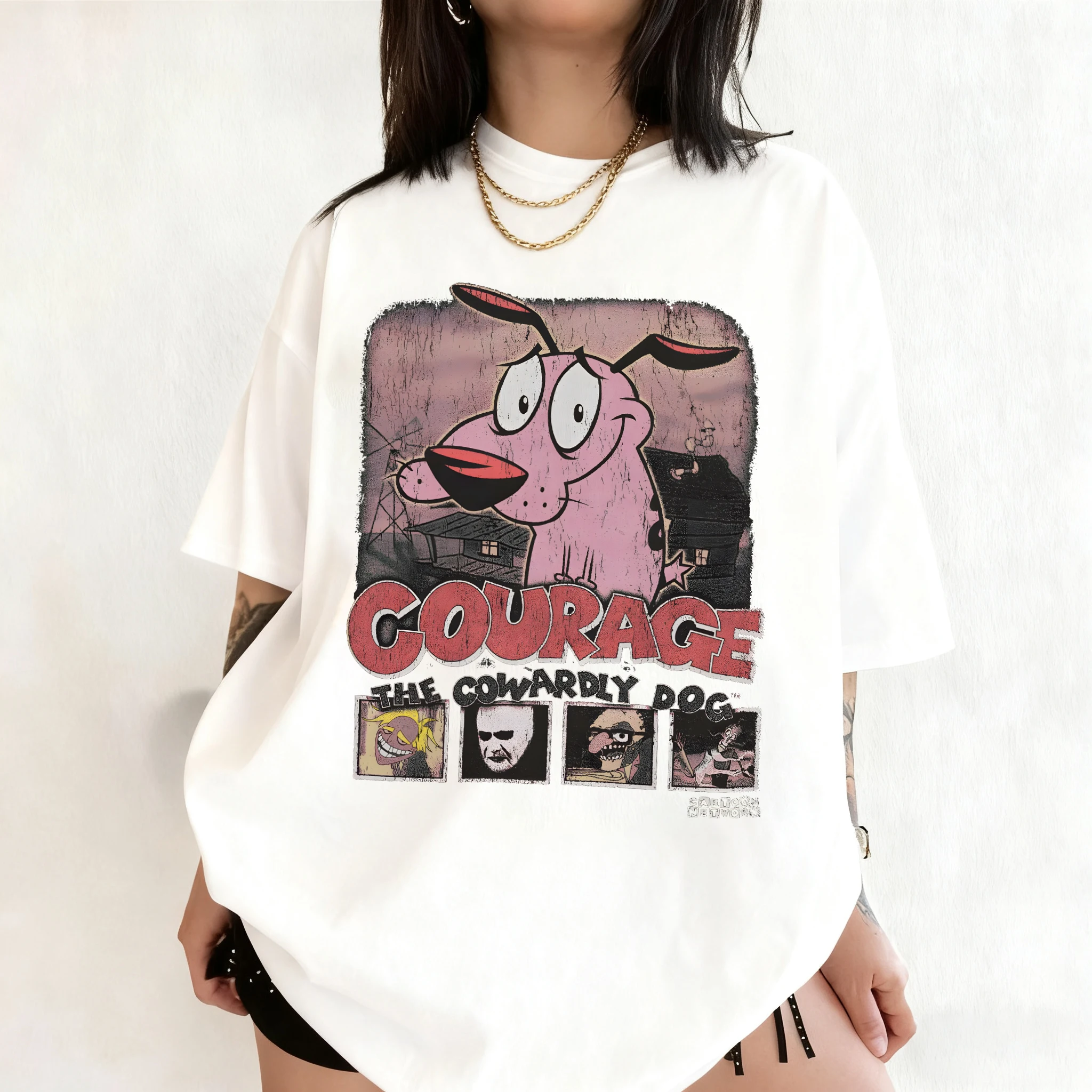 Summer Vintage Courage The Cow - Summer Clothing Cartoon avaliação e preço