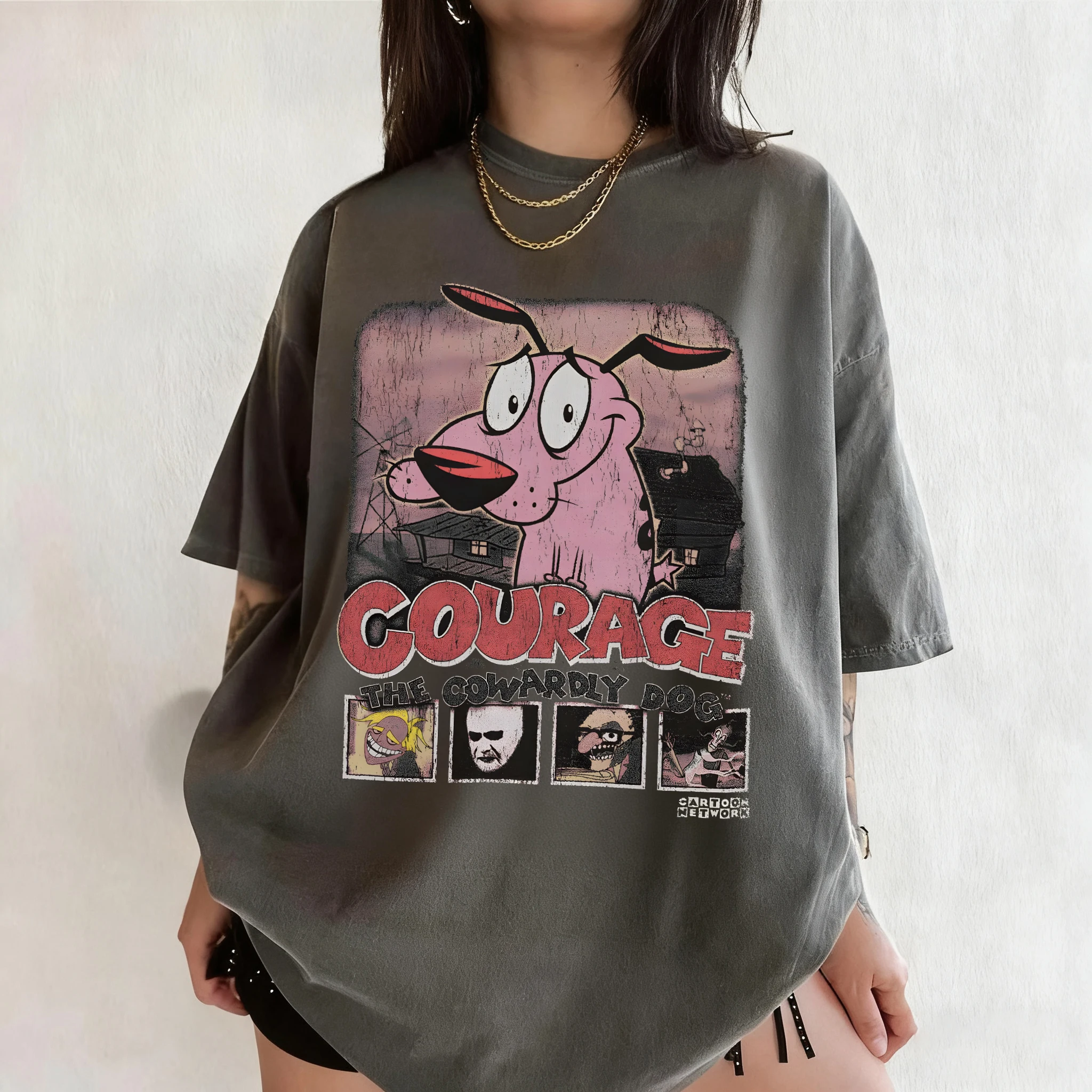 Summer Vintage Courage The Cow - Summer Clothing Cartoon avaliação e preço