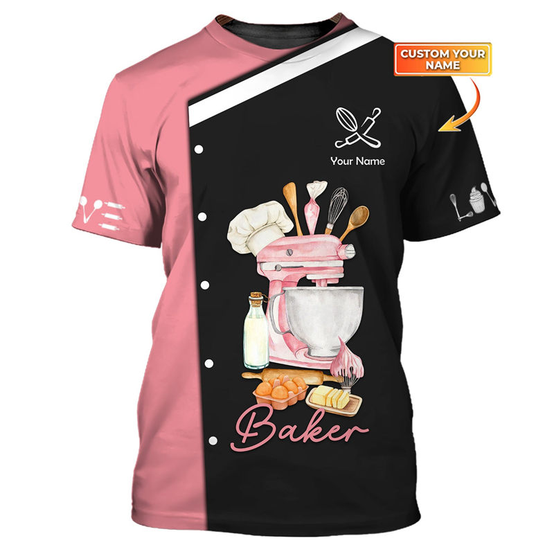Custom Name Baker Graphic T Sh - Summer Clothing Name avaliação e preço