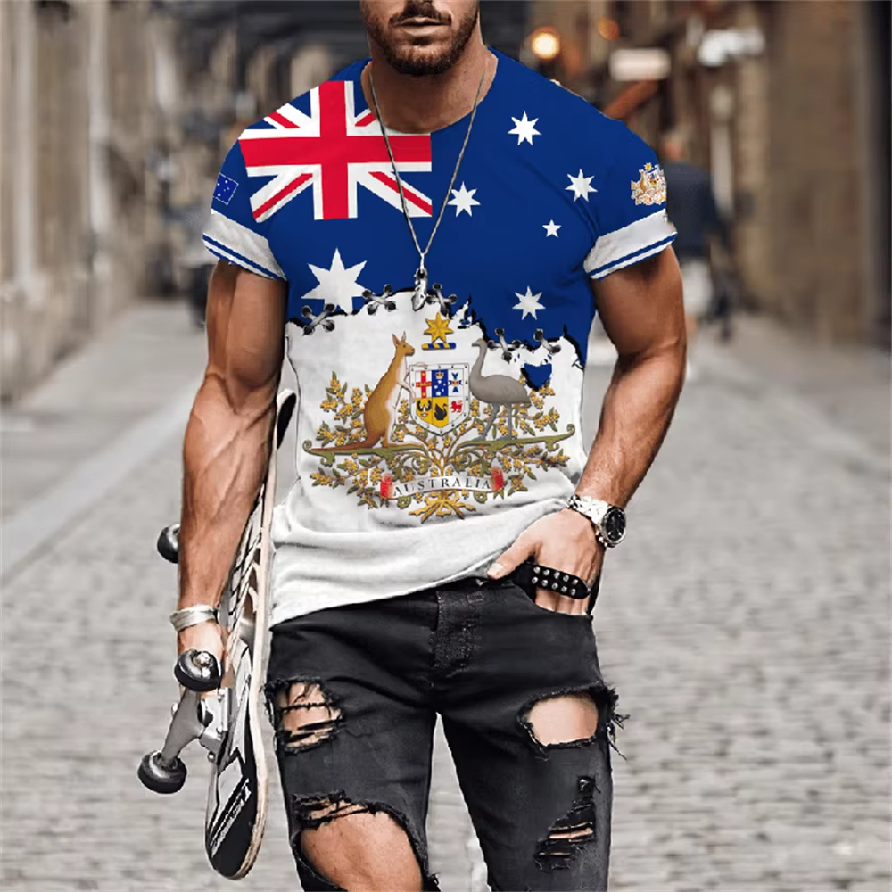 Men's T-Shirts Australia Graph - Summer Clothing Women Australia avaliação e preço