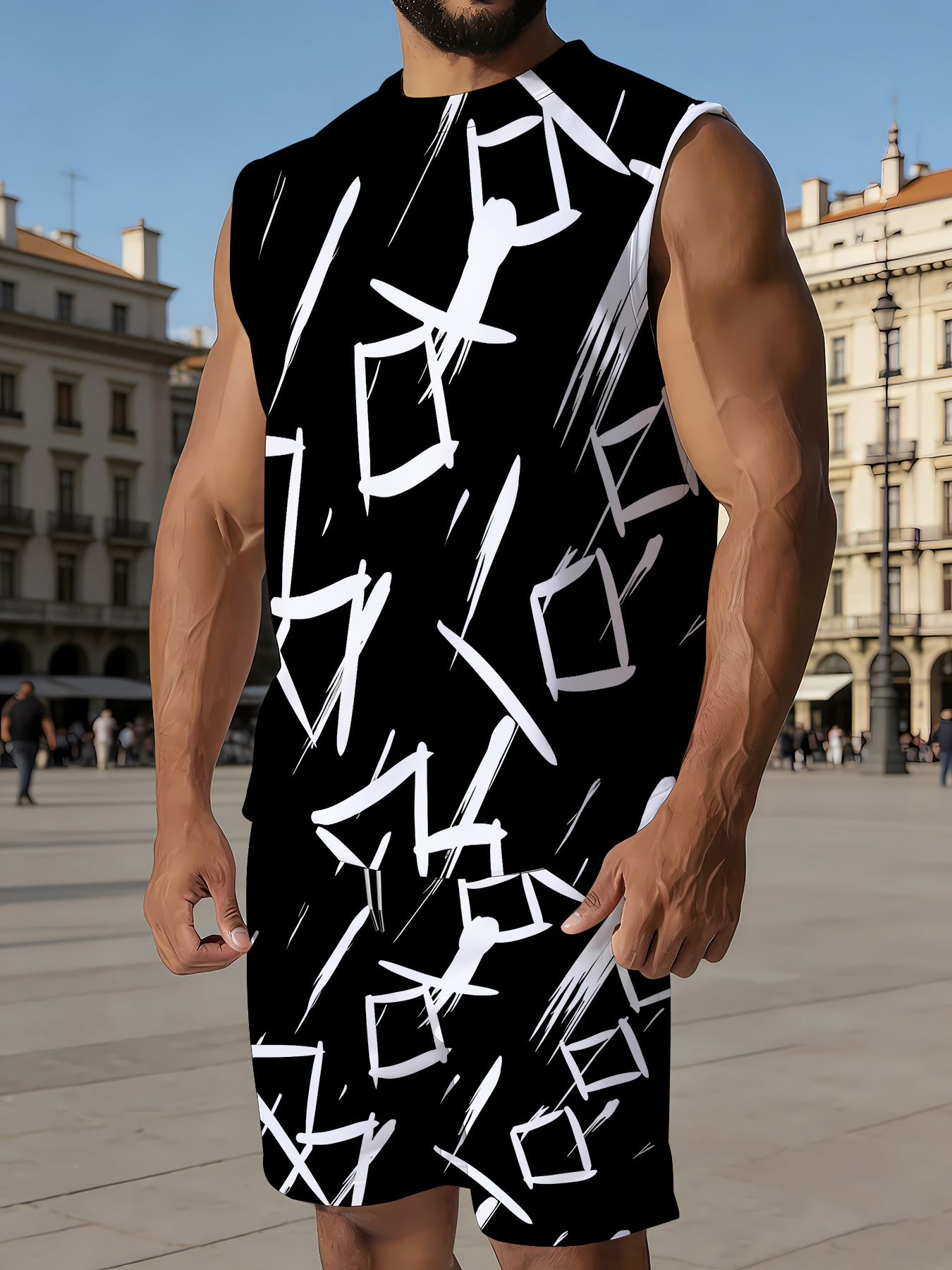 Men's Compression Tank Top and - Summer Outdoor Clothing avaliação e preço