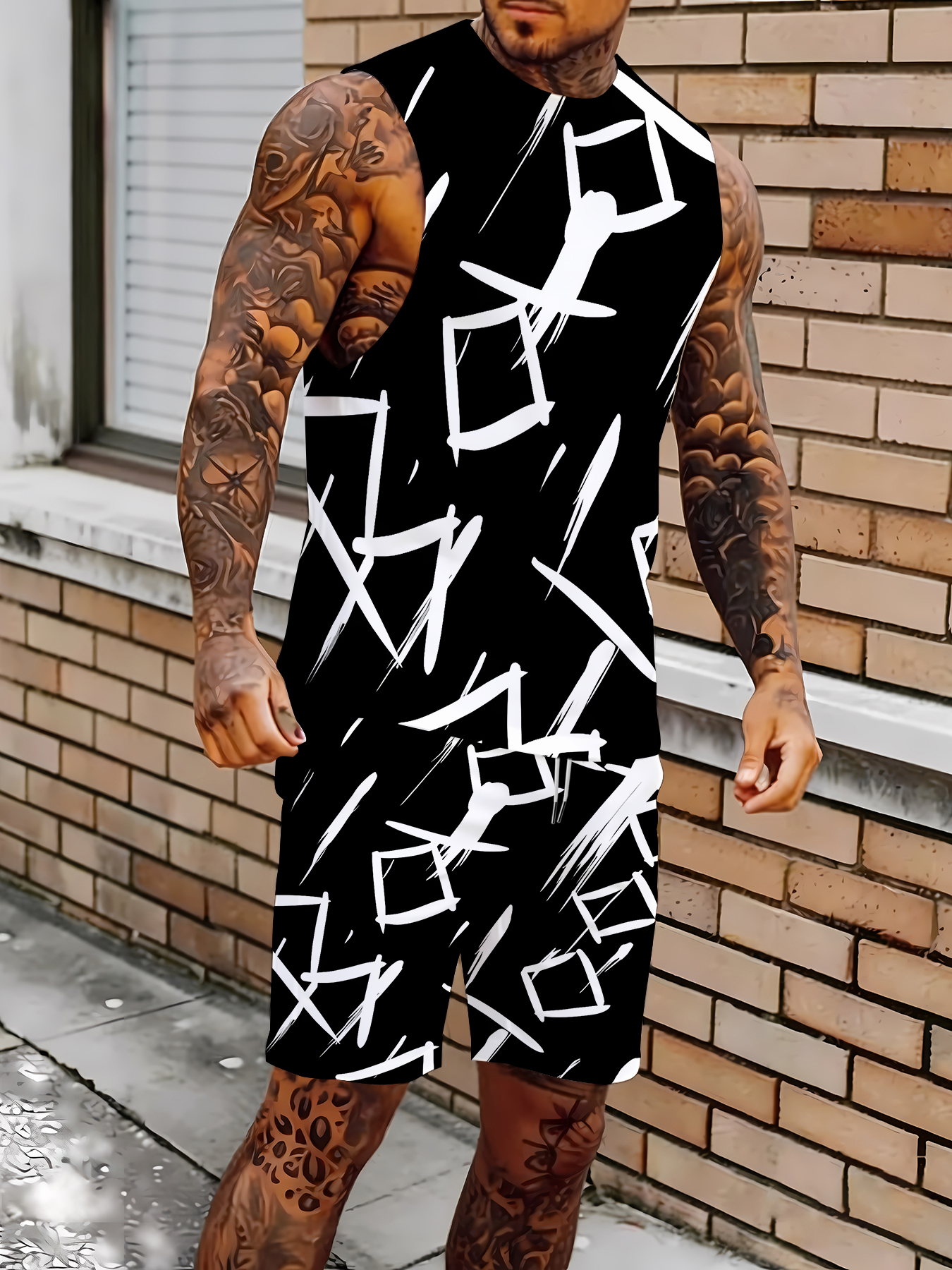 Men's Compression Tank Top and - Summer Outdoor Clothing avaliação e preço