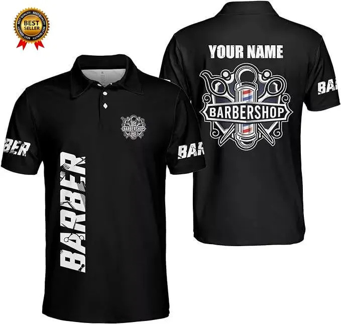 2025 Barber Short Sleeve Polo  - Summer Clothing Name avaliação e preço